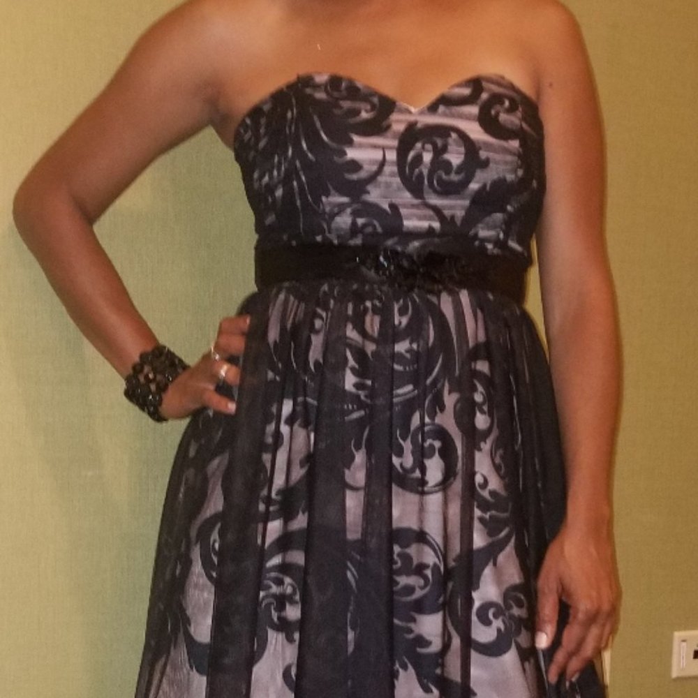 Betsy Adam Strapless Gown